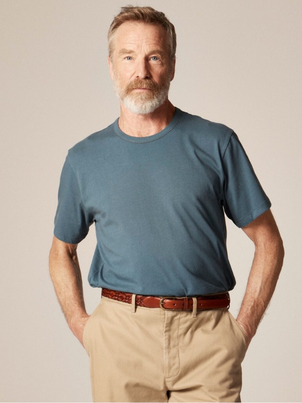 Wallace & Barnes Wallace & Barnes heritage-weight cotton T-shirt - OPAL BLUE